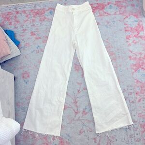 zara white pants size 0